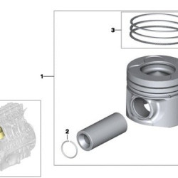 Bmw Piston Ring 0.25 E87 E90 E92 E93 E60 E61 E83 X3 11257803035