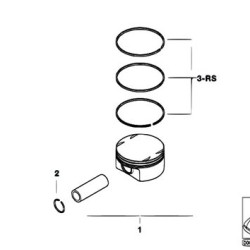 Bmw Piston 0.50 4 Cylinder E87 E90 E91 E83 X3 40085620 11257540068