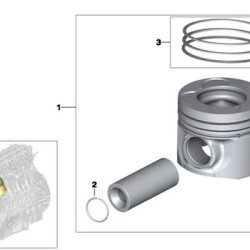 BMW Piston 0.25 E90 E92 E93 E60 E65 E66 E53 E70 E71 X5 X6 11257792747