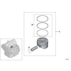 BMW Piston 0.50 E60 E61 E63 E64 E65 E66 E53 X5 11257514842