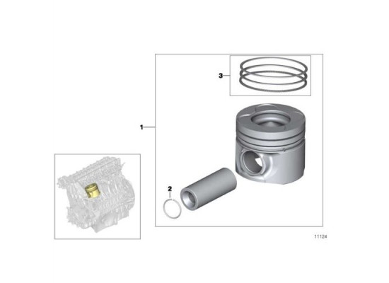 Bmw Piston Standard 84.03mm E46 E60 E65 E83 E53 X3 X5 11257788397