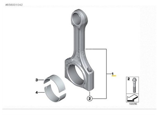 BMW Piston Rod Kit E46 E60 E61 E65 E83 E53 X3 X5 11247805254