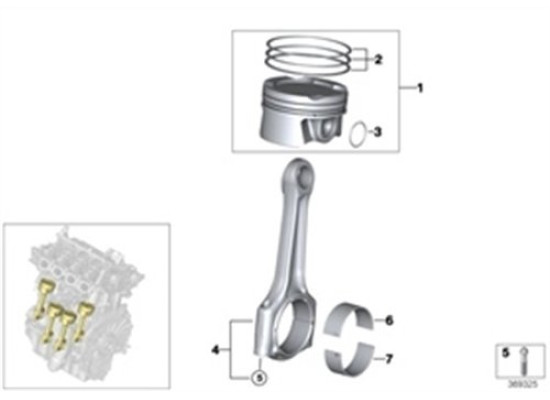 BMW Piston Segmanli 0.50 0.50 B47 8770227050 11258571012