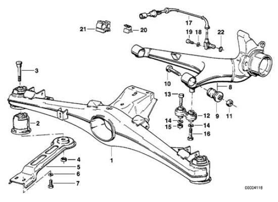 Bmw Swing Rear Right E28 E34 1985-1996 33321132330 333211332330