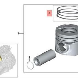 BMW Piston Ring M57n2 84*2 5+2+2 0.50 84*2.5+2+2+2mm 0.50 E90 642180700 11257798370