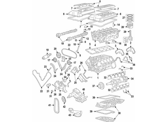 BMW Cylinder Head Body Piston E53 M62 11007503394