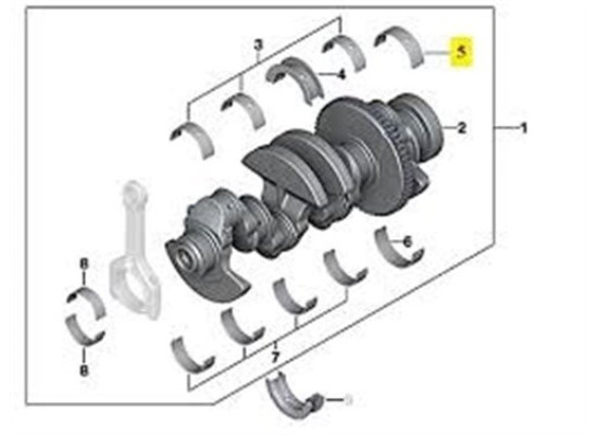 BMW Yatak Ana 0.50 N 40 42 45 Takim E46 E90 E92 E93 11217515385