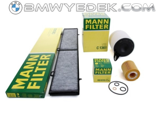 Bmw E87 116i Periodic Maintenance Filter Set Mann Oil Free 11427508969