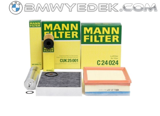 Шасси Bmw F20 до 2015 г. 116d Комплект фильтров для периодического обслуживания Mann