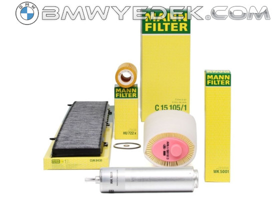 Bmw X3 Series E83 Case 2.0d 2003-2006 Periodic Maintenance Filter Set Mann 