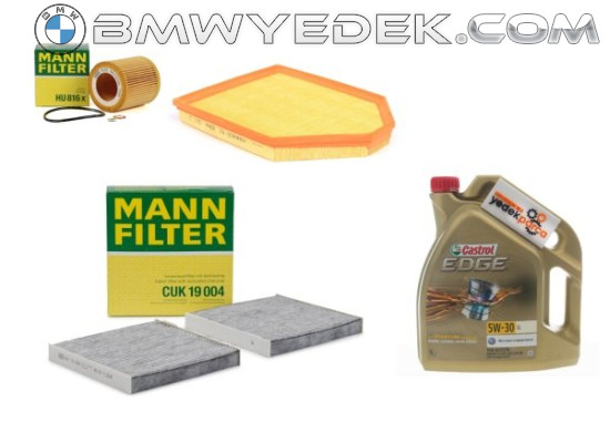 Bmw X3 Series F25 Case 1.8 2.0 Periodic Maintenance Filter Set Castrol Oil Mann 