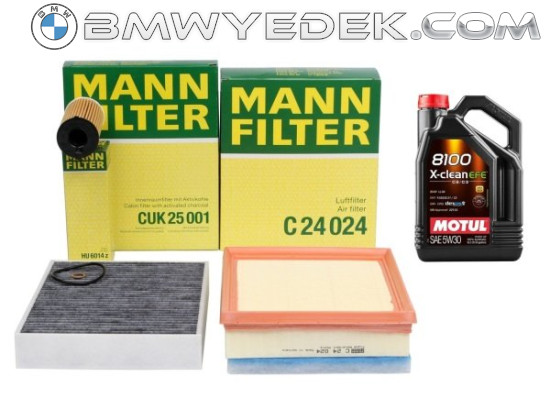 Bmw F20 Chassis Before 2015 116d Periodic Maintenance Filter Set Mann Motul Oil