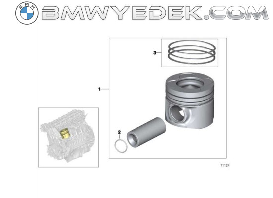 Поршень BMW 84,03 мм Стандартный E46 E60 E65 E83 E53 X3 X5 11257788397 (BMW-11257788397)