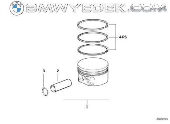 BMW Piston 0.25 E36 E46 E39 083190s Mah 11251437048