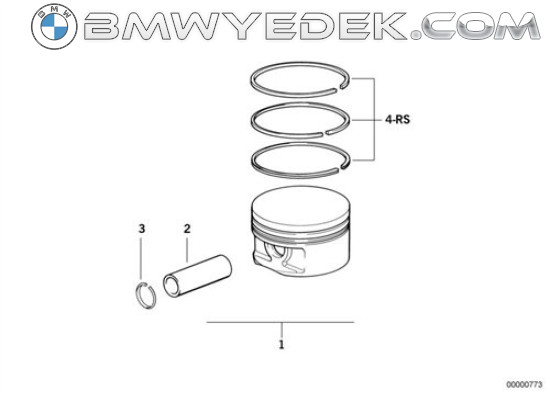 Поршень BMW 0,25 E36 E46 E39 11251437048 0831901 (Mah-11251437048)