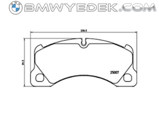 Комплект передних колодок Porsche Panamera 8db355015801 (Pgd-8db355015801)