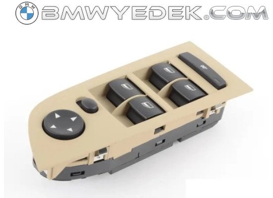 Bmw 3 Serisi E90 Kasa Sol Dörtlü Cam Açma Ve Ayna Düğme Takımı Bej Renk İthal