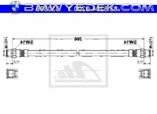 BMW E30 E32 E34 E36 Compact Rear Brake Hose 34321159878 ATE