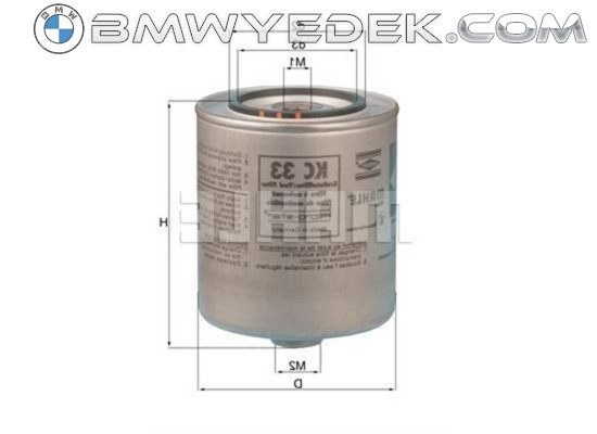 BMW E30 E34 M21 After 12 1988 Diesel Fuel Filter 13322243018 MAHLE