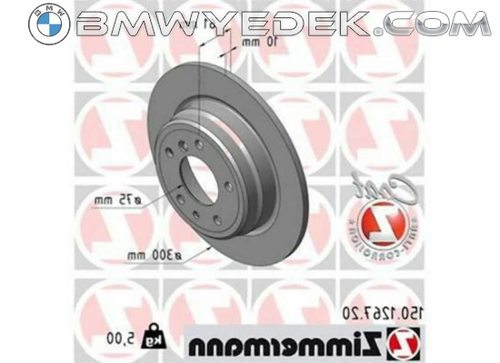 BMW E34 Rear Brake Disc Set 34211162305 ZIMMERMANN