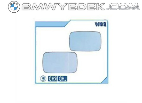 BMW E34 E36 E39 Стекло зеркала с подогревом, выпуклое правое - 51168119711 VIEWMAX