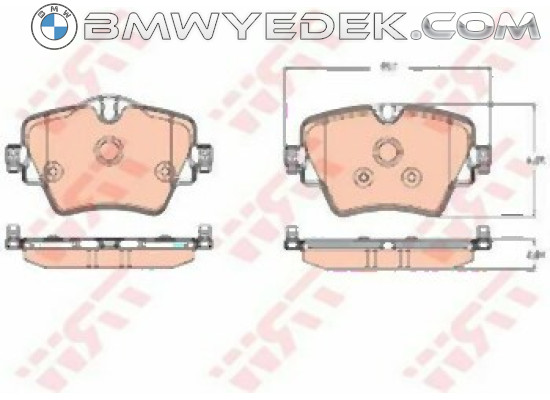 Передние тормозные колодки BMW MINI E89 F39 F40 F44 F45 F46 F48 F54 F60 G01 G02 G20 G21 G29 G30 G31 - 34106860019i TRW