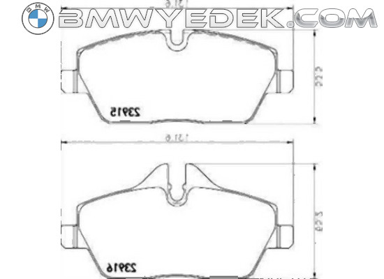 BMW MINI E81 E82 E87 E88 R56 R57 R58 R59 R60 R61 F54 F55 F56 F57 Front Brake Pad 34116774050 TEXTAR
