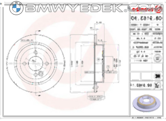 MINI R50 R52 R53 R55 R56 R57 R58 R59 Arka Fren Diski Takım - 34211503070 BREMBO