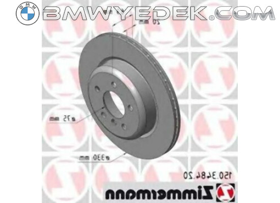 BMW F10 F11 Комплект задних тормозных дисков - 34216775287 ZIMMERMANN