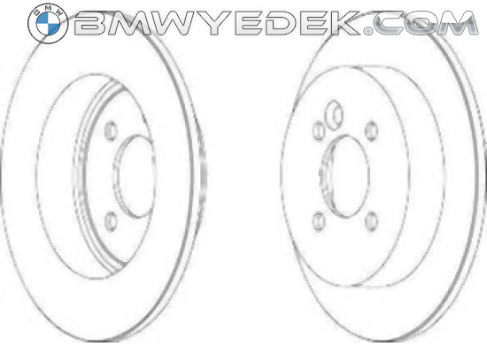 MINI R50 R52 R53 R55 R56 R57 R58 R59 Комплект задних тормозных дисков - 34216774987 FERODO