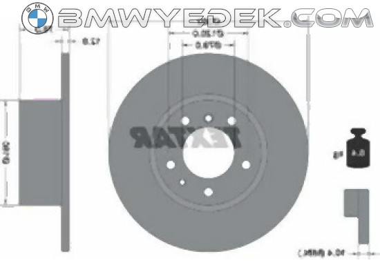 BMW E34 Front Brake Disc Flat Set 34111161693 TEXTAR