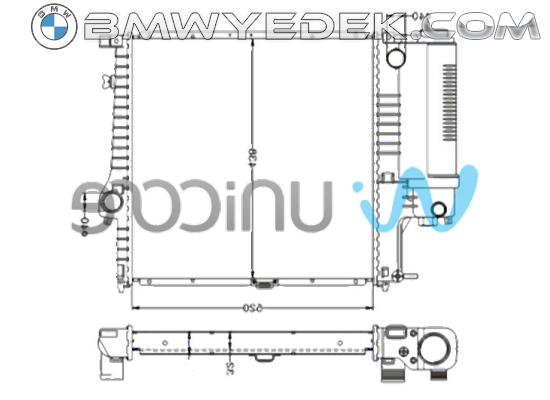 Радиатор BMW E34 - 17111737763 UNICORE