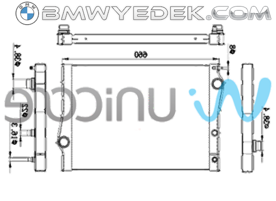BMW E70 X5 E71 X6 Radyatör - 17117533472 UNICORE