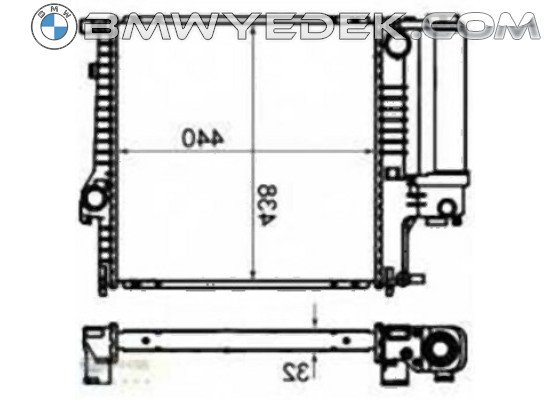 BMW E30 E36 Z3 Radyatör Manuel Klimalı - 17111728907 UNICORE