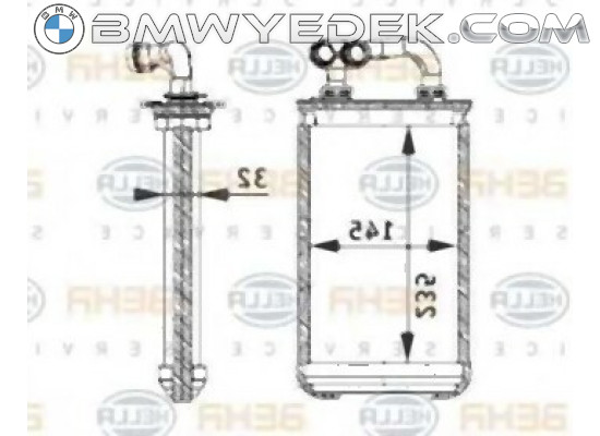 Радиатор отопления BMW E36 Compact — 64118373785 BEHR