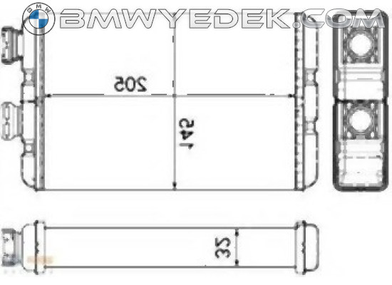 BMW E46 Pre-09/1999 Радиатор отопителя — 64118372771 BEHR