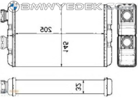 BMW E46 Pre-09 1999 Heating Radiator 64118372771 BEHR