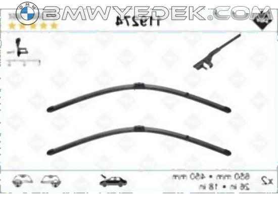 BMW F01 F02 F07 F10 F11 Wiper Kit 61612147361 SWF