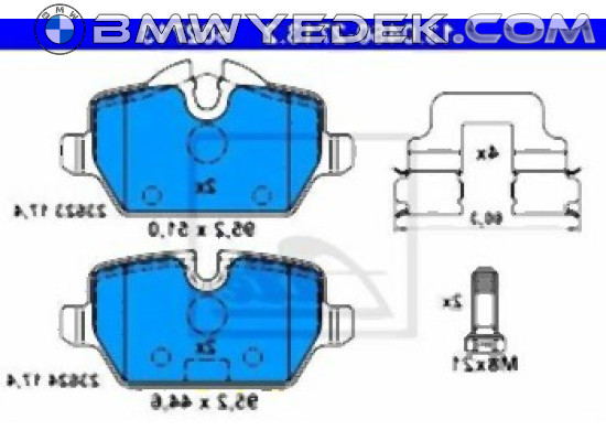 BMW MINI E81 E87 E90 E92 R60 R61 Rear Brake Pads 34216788183 ATE