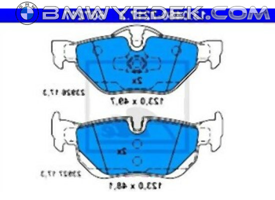 BMW E81 E82 E84 E87 E88 E90 E91 E92 E93 Задние тормозные колодки - 34216774692 ATE