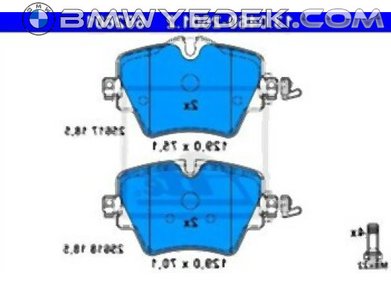 Передние тормозные колодки BMW MINI E89 F39 F40 F44 F45 F46 F48 F54 F60 G01 G02 G20 G21 G29 G30 G31 - 34106860019i ATE