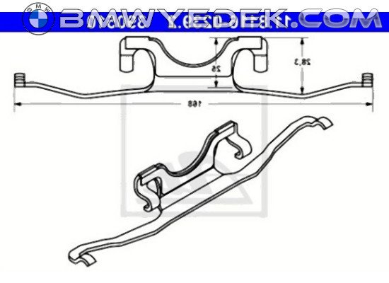 BMW E39 Ön Fren Balata Tutucu - 34111164611 ATE