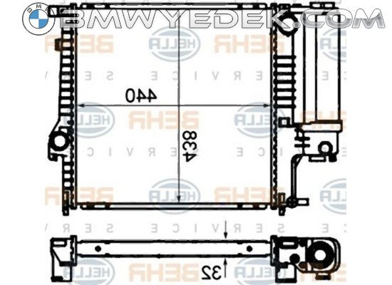 BMW E30 E36 Z3 Radyatör Manuel Klimalı - 17111728907 BEHR