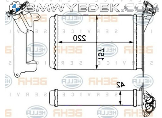 BMW E30 Heating Radiator Air Conditioned 64118391363 BEHR