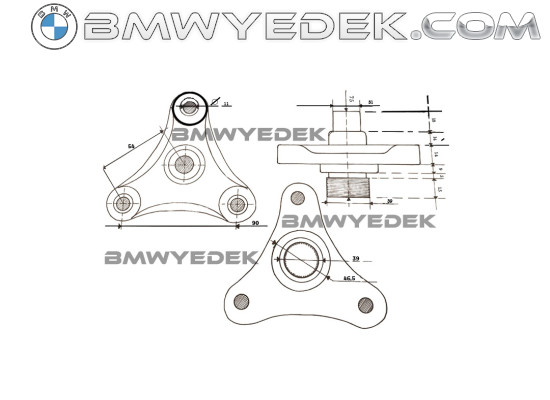 BMW F10 F11 520dX 525dX Задний вал (дифференциал) Фланец - 26107633480 BMW импортный