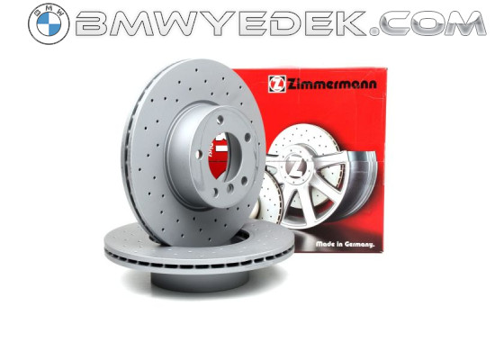 Bmw E90 Chassis 320d 184 HP Perforated Type Front Brake Disc Set Zimmermann 