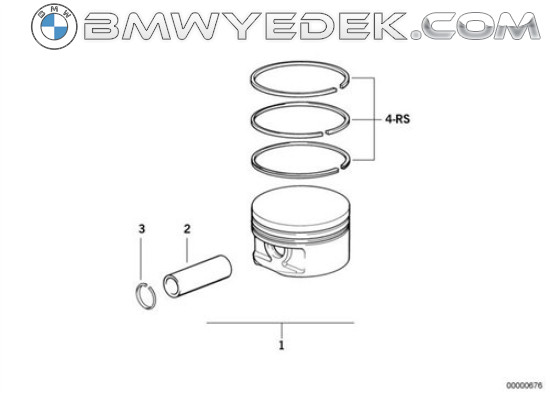 Поршень BMW E39 E38 E31 11251432547 0831202 (Mah-11251432547)