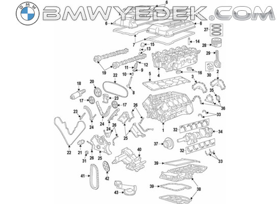 BMW Cylinder Head Body Piston E53 M62 11007503394 