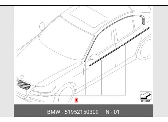 Bmw additional equipment set Chrome Exterieur 51952150309 Bmw additional equipment set Chrome Exterieur 51952150309