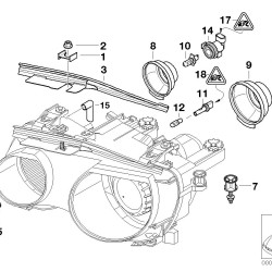 BMW E46 Compact Headlight Gasket Right 63126912010 BMW E46 Compact Headlight Gasket Right 63126912010